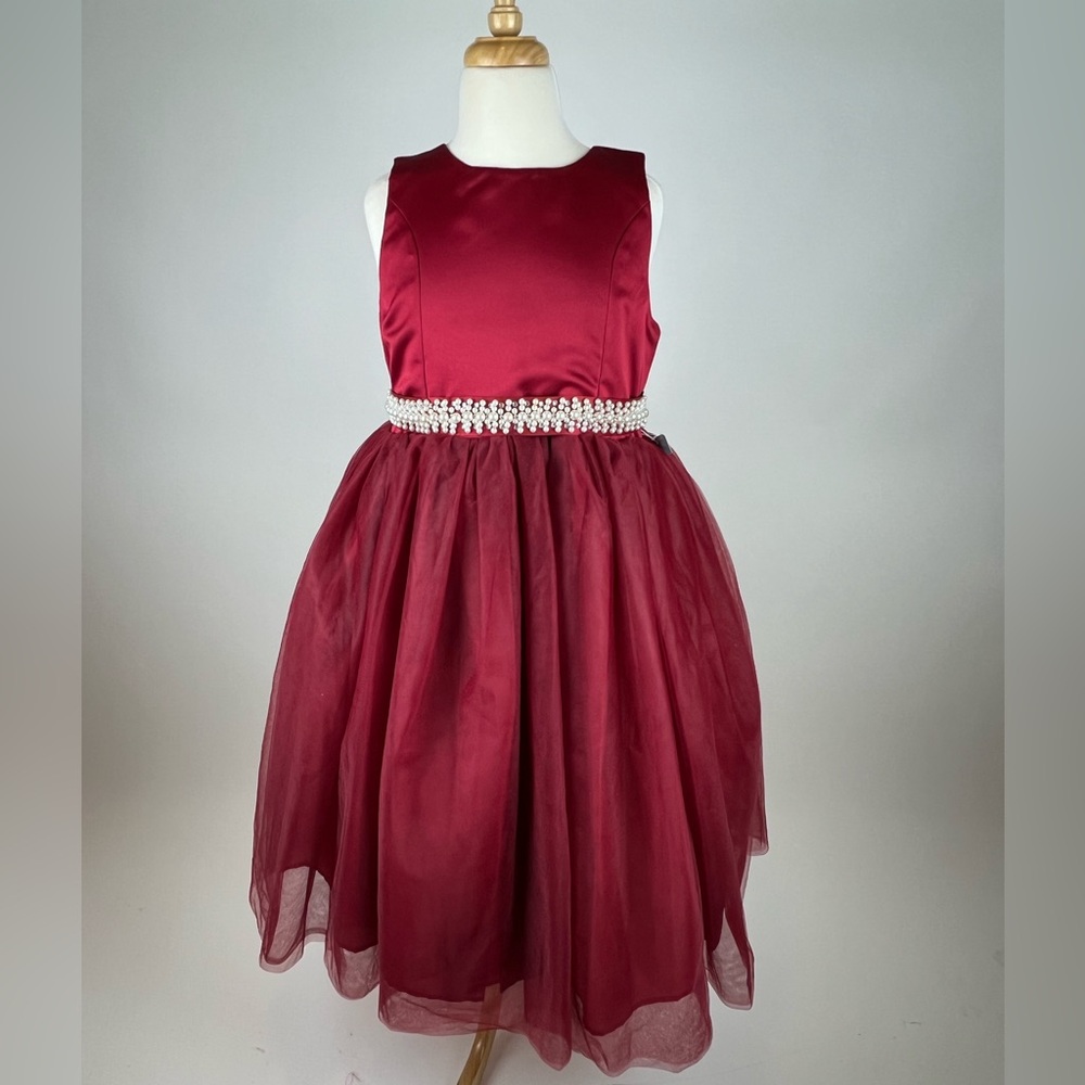 Maroon girls party dress sz 12